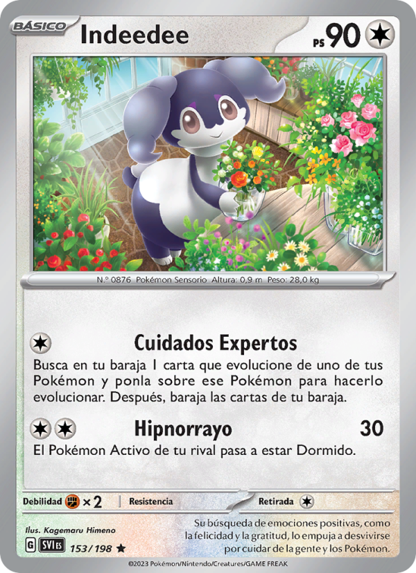 Indeedee 153 — Scarlet & Violet (Spanish Pokémon TCG card)