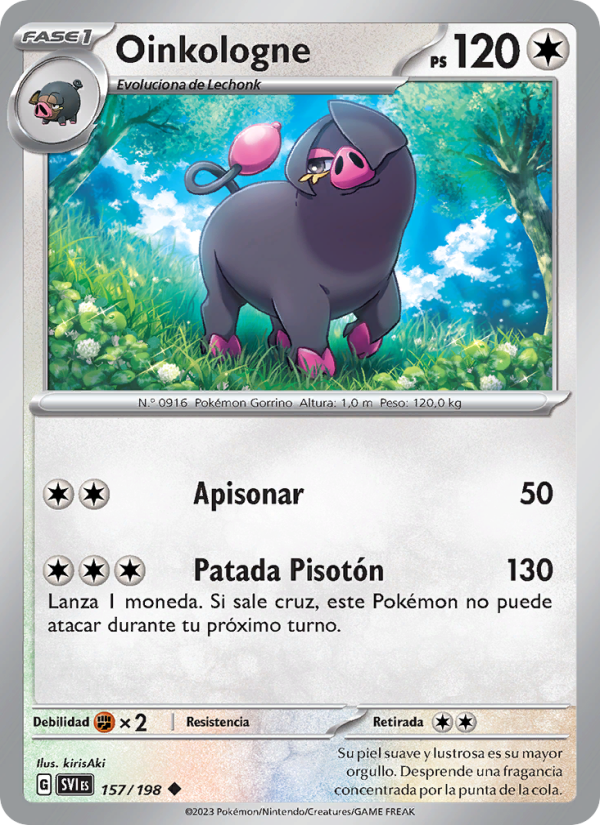 Oinkologne 157 — Scarlet & Violet (Spanish Pokémon TCG card)
