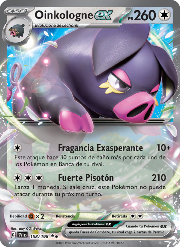 Oinkologne ex 158 — Scarlet & Violet (Spanish Pokémon TCG card)