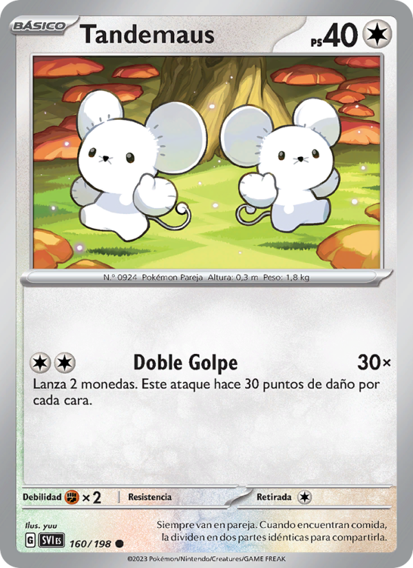 Tandemaus 160 — Scarlet & Violet (Spanish Pokémon TCG card)