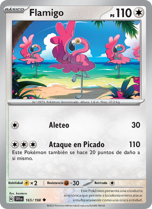 Flamigo 165 — Scarlet & Violet (Spanish Pokémon TCG card)