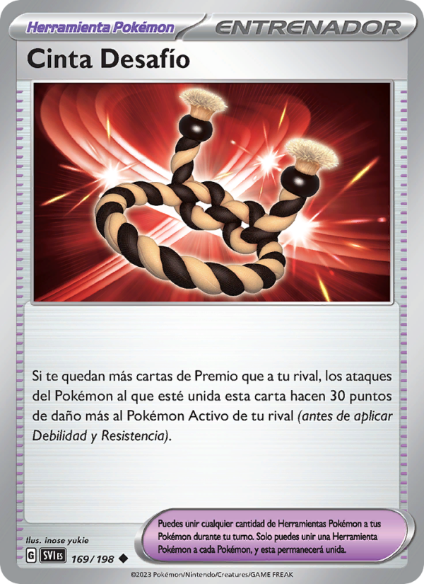 Cinta Desafío 169 — Scarlet & Violet (Spanish Pokémon TCG card)