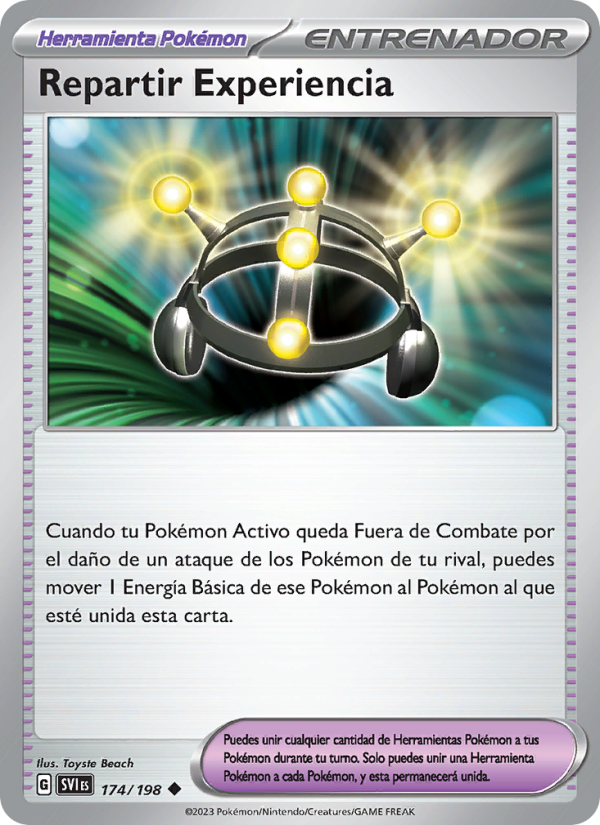 Repartir Experiencia 174 — Scarlet & Violet (Spanish Pokémon TCG card)