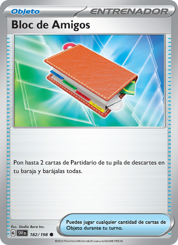 Bloc de Amigos 182 — Scarlet & Violet (Spanish Pokémon TCG card)