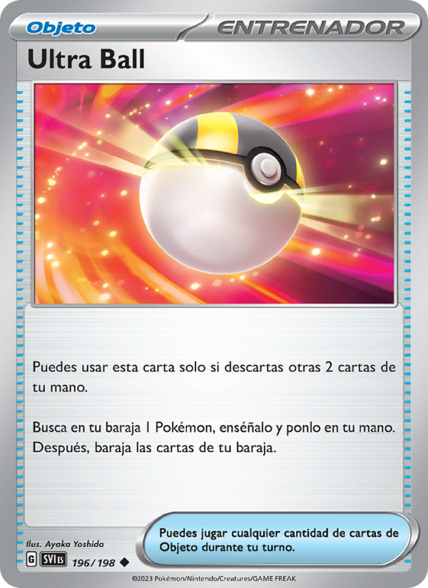 Ultra Ball 196 — Scarlet & Violet (Spanish Pokémon TCG card)