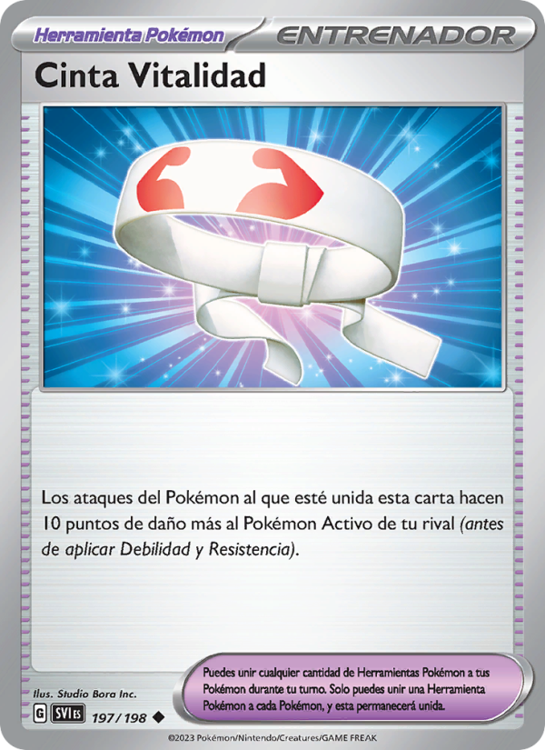 Cinta Vitalidad 197 — Scarlet & Violet (Spanish Pokémon TCG card)