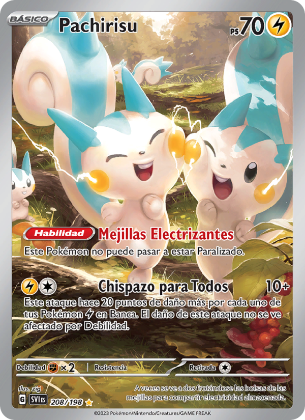 Pachirisu 208 — Scarlet & Violet (Spanish Pokémon TCG card)