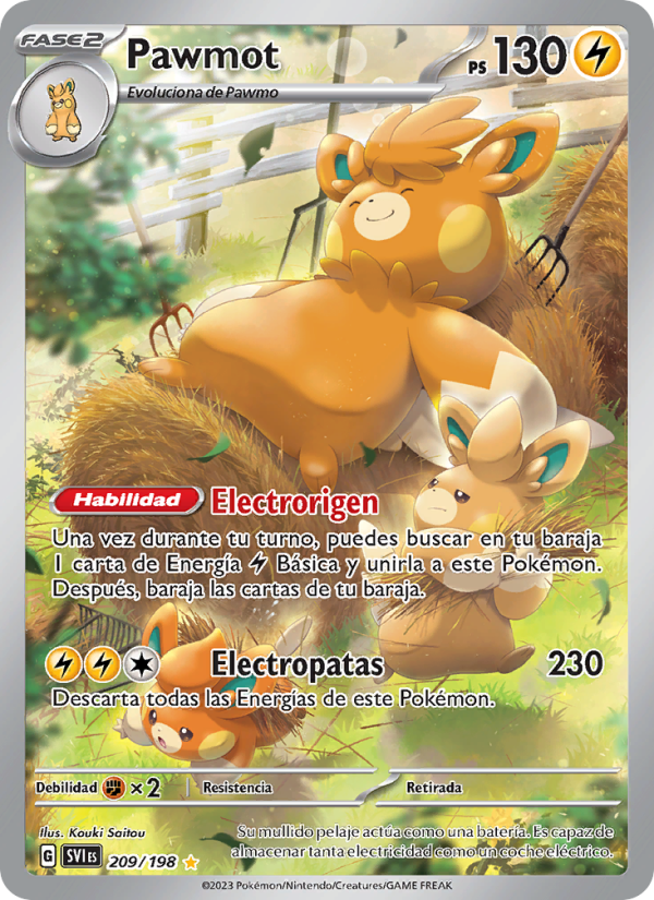 Pawmot 209 — Scarlet & Violet (Spanish Pokémon TCG card)