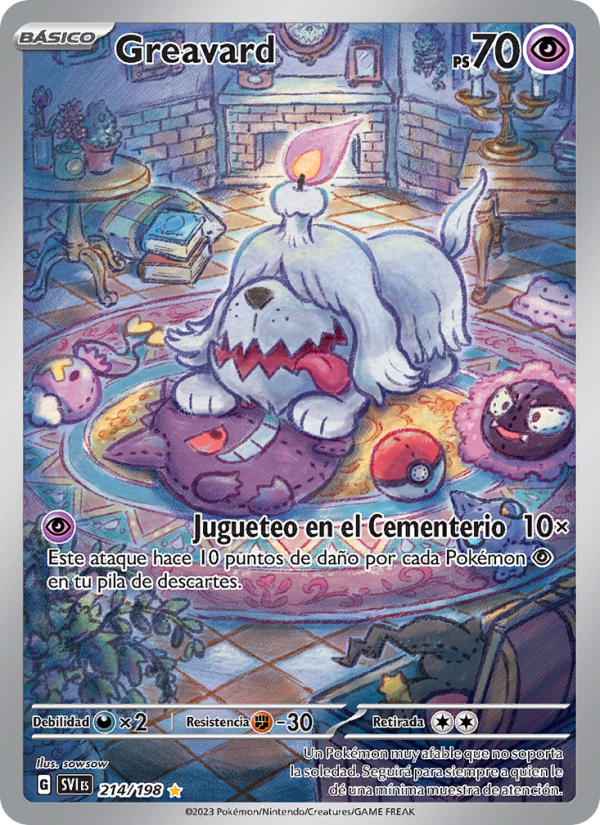 Greavard 214 — Scarlet & Violet (Spanish Pokémon TCG card)