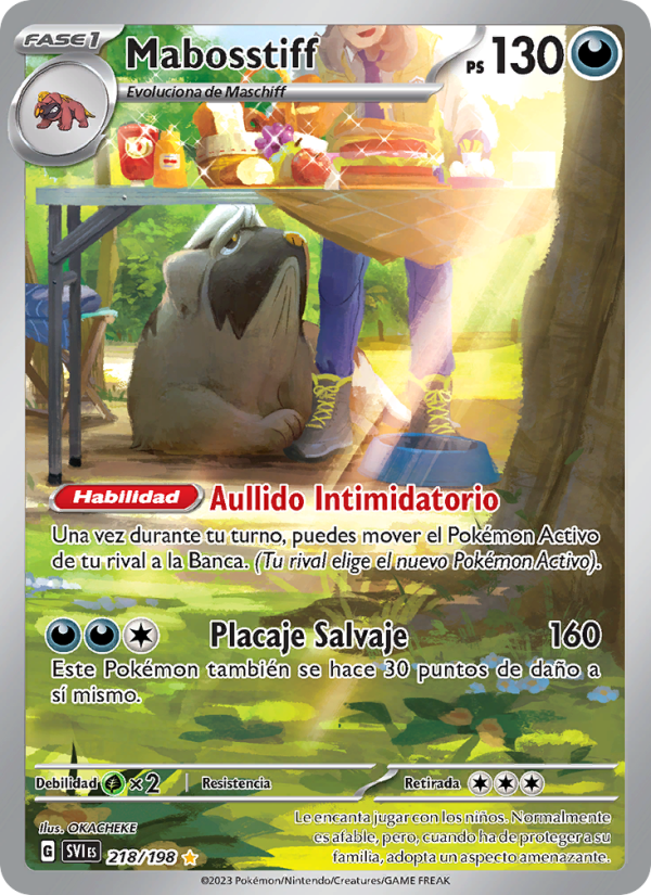 Mabosstiff 218 — Scarlet & Violet (Spanish Pokémon TCG card)