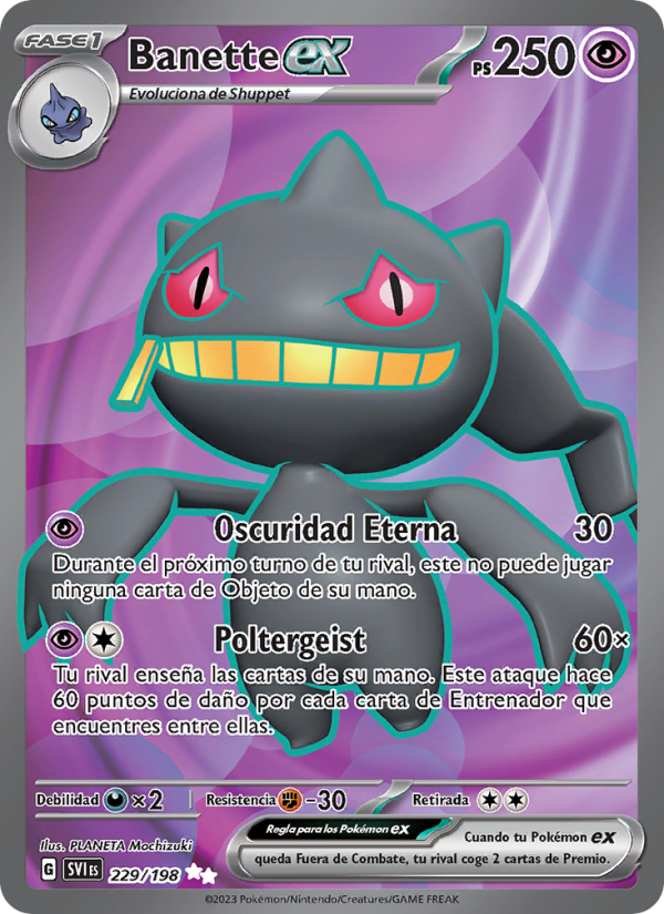 Banette ex 229 — Scarlet & Violet (Spanish Pokémon TCG card)