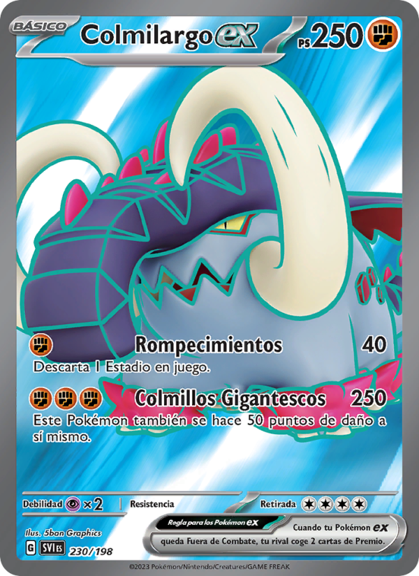 Colmilargo ex 230 — Scarlet & Violet (Spanish Pokémon TCG card)