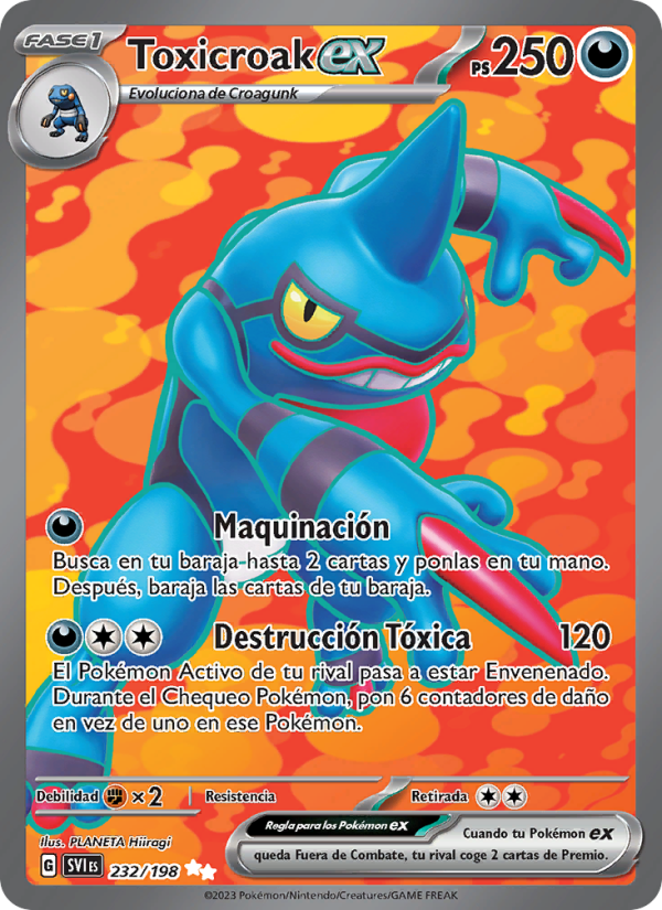 Toxicroak ex 232 — Scarlet & Violet (Spanish Pokémon TCG card)