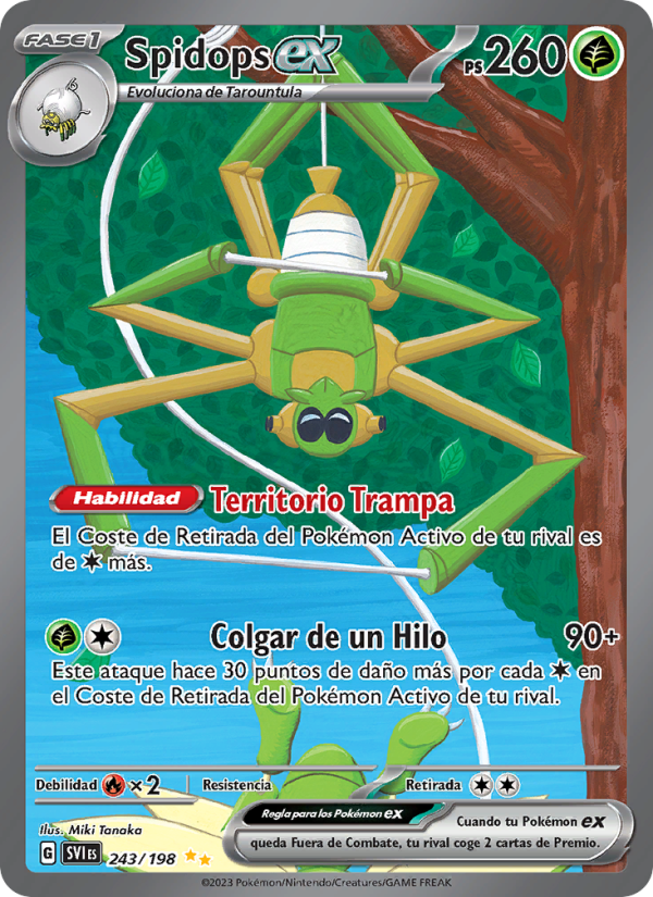 Spidops ex 243 — Scarlet & Violet (Spanish Pokémon TCG card)