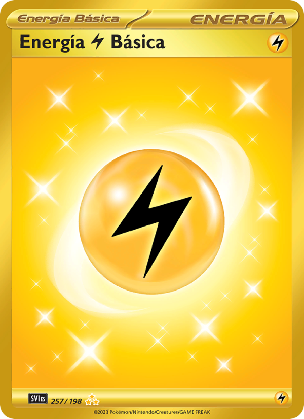 Energía Lightning Básica 257 — Scarlet & Violet (Spanish Pokémon TCG card)