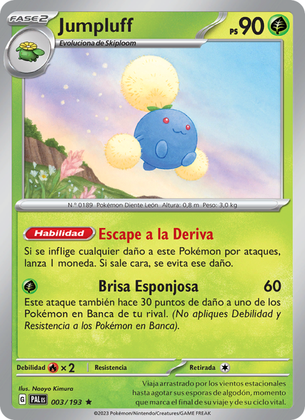Jumpluff 003 — Paldea Evolved (Spanish Pokémon TCG card)