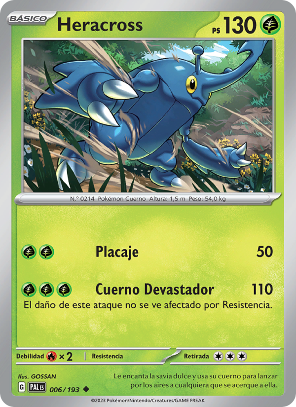 Heracross 006 — Paldea Evolved (Spanish Pokémon TCG card)