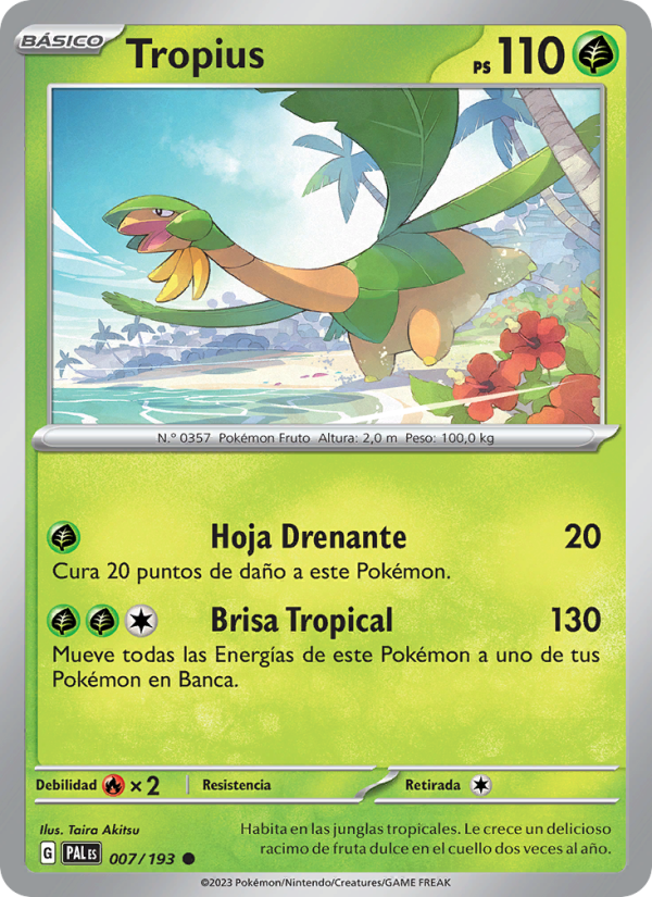 Tropius 007 — Paldea Evolved (Spanish Pokémon TCG card)