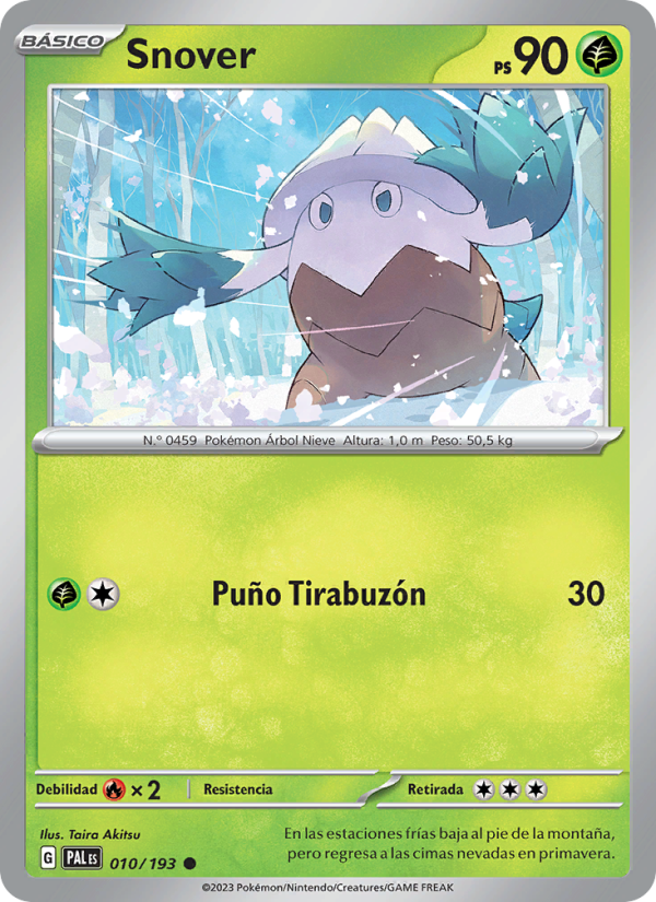 Snover 010 — Paldea Evolved (Spanish Pokémon TCG card)