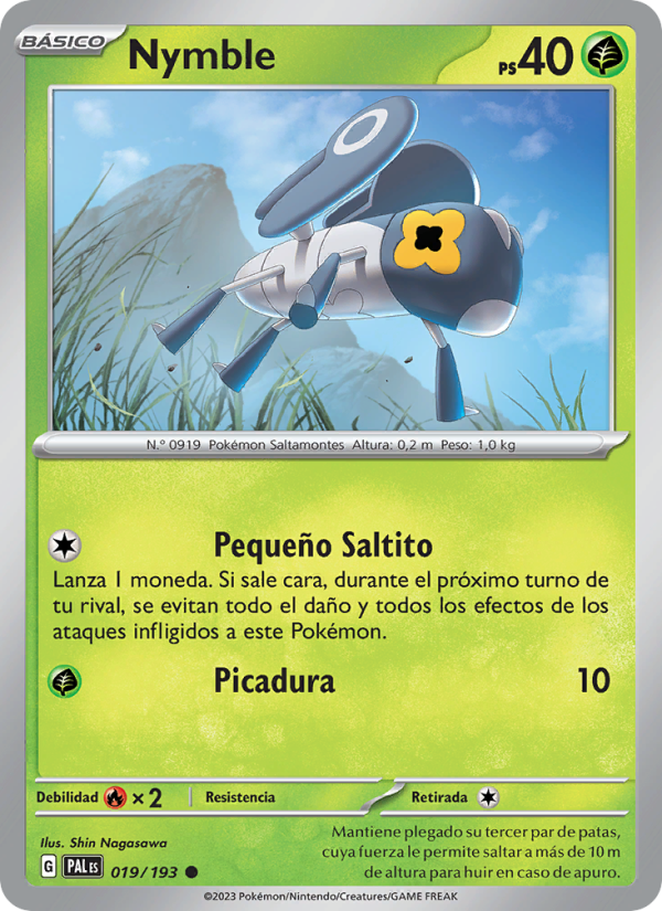 Nymble 019 — Paldea Evolved (Spanish Pokémon TCG card)