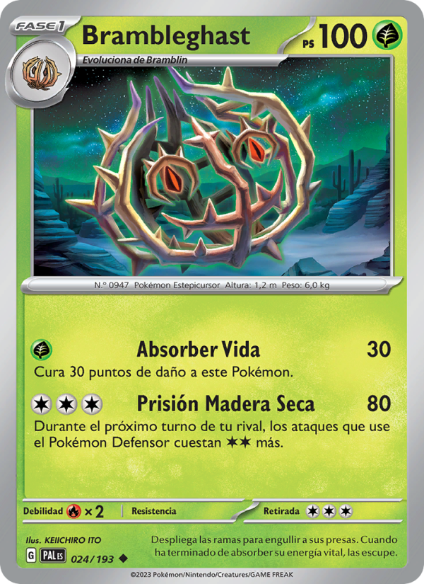 Brambleghast 024 — Paldea Evolved (Spanish Pokémon TCG card)