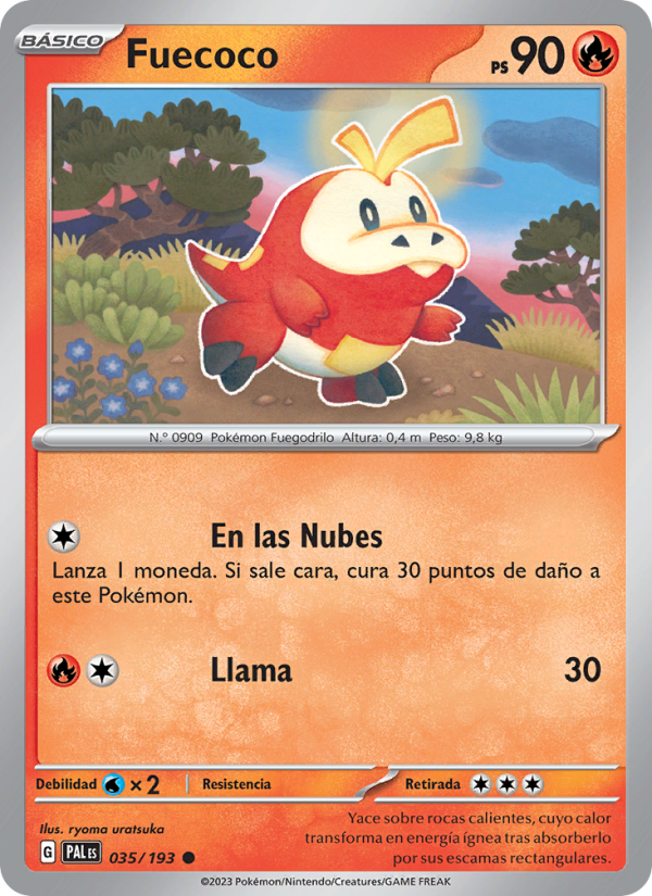 Fuecoco 035 — Paldea Evolved (Spanish Pokémon TCG card)