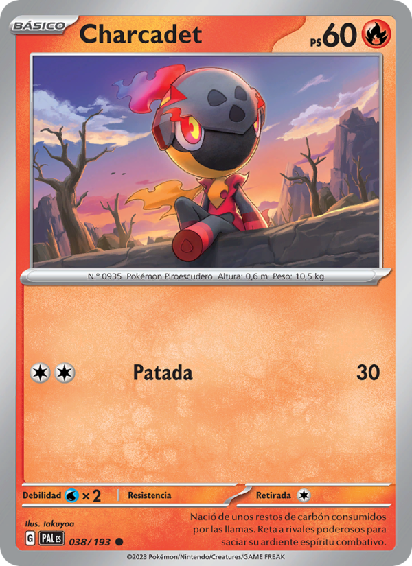 Charcadet 038 — Paldea Evolved (Spanish Pokémon TCG card)