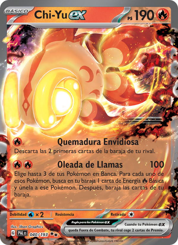 Chi-Yu ex 040 — Paldea Evolved (Spanish Pokémon TCG card)