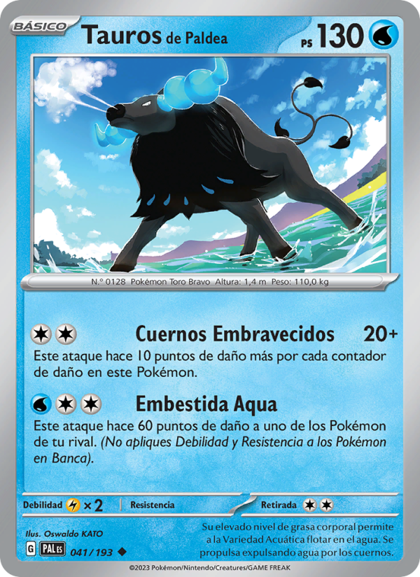 Tauros de Paldea 041 — Paldea Evolved (Spanish Pokémon TCG card)