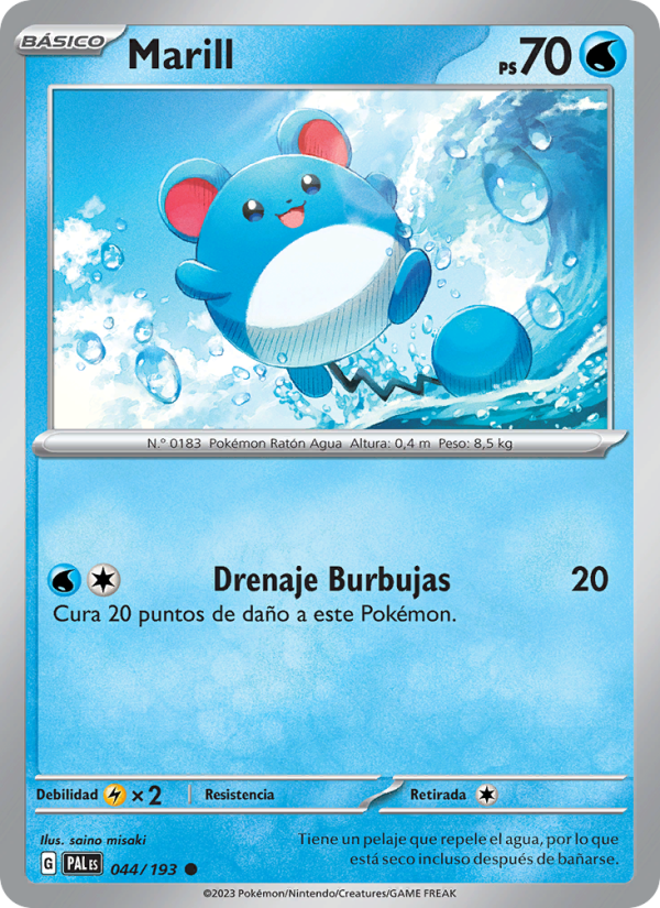 Marill 044 — Paldea Evolved (Spanish Pokémon TCG card)