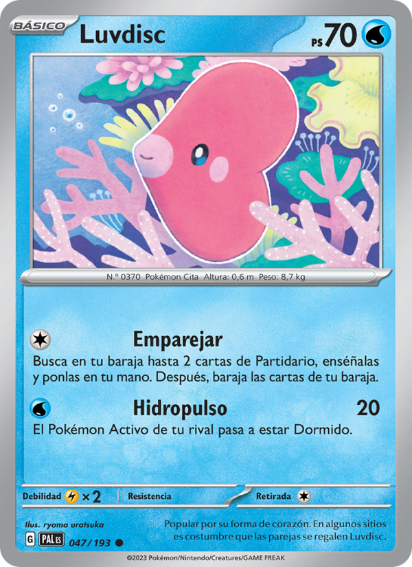 Luvdisc 047 — Paldea Evolved (Spanish Pokémon TCG card)