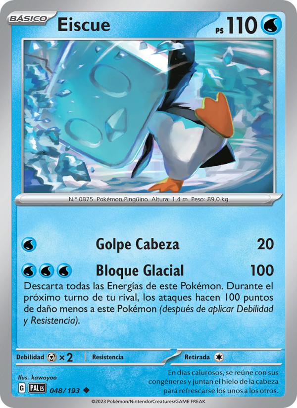 Eiscue 048 — Paldea Evolved (Spanish Pokémon TCG card)
