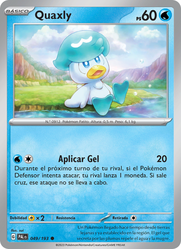 Quaxly 049 — Paldea Evolved (Spanish Pokémon TCG card)