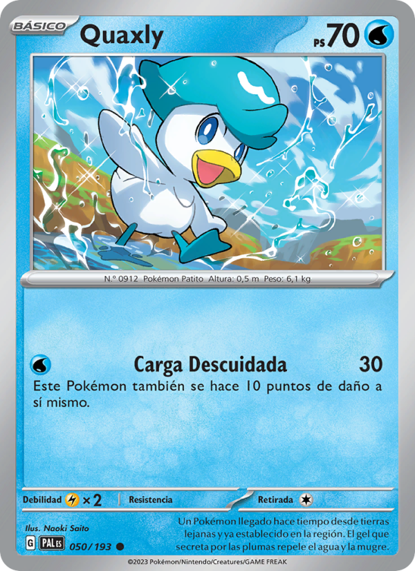 Quaxly 050 — Paldea Evolved (Spanish Pokémon TCG card)