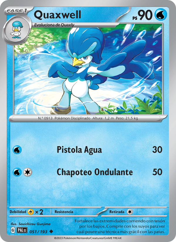 Quaxwell 051 — Paldea Evolved (Spanish Pokémon TCG card)