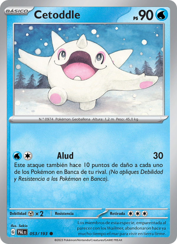 Cetoddle 053 — Paldea Evolved (Spanish Pokémon TCG card)
