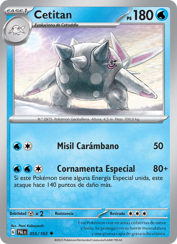 Cetitan 055 — Paldea Evolved (Spanish Pokémon TCG card)
