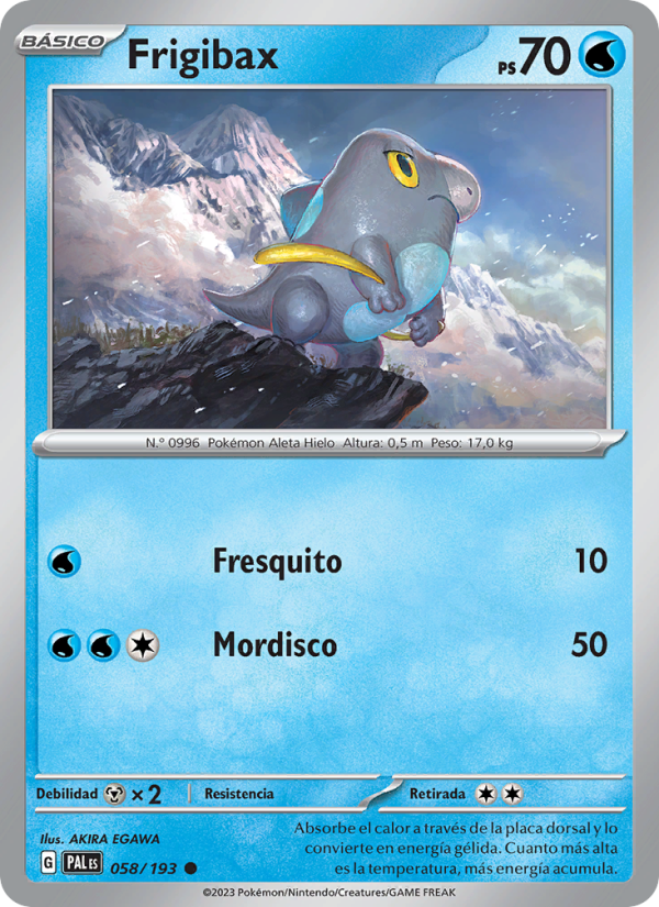 Frigibax 058 — Paldea Evolved (Spanish Pokémon TCG card)