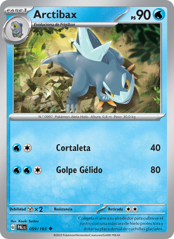 Arctibax 059 — Paldea Evolved (Spanish Pokémon TCG card)