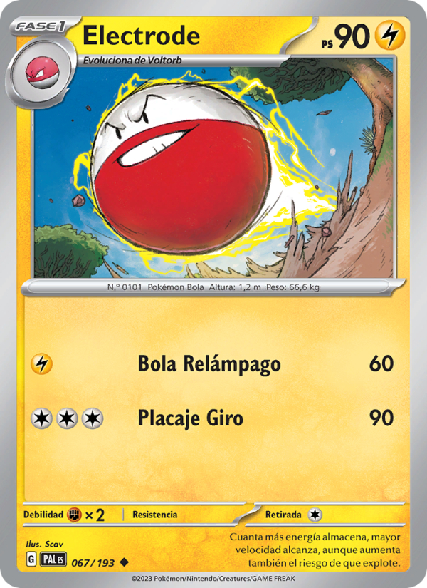 Electrode 067 — Paldea Evolved (Spanish Pokémon TCG card)