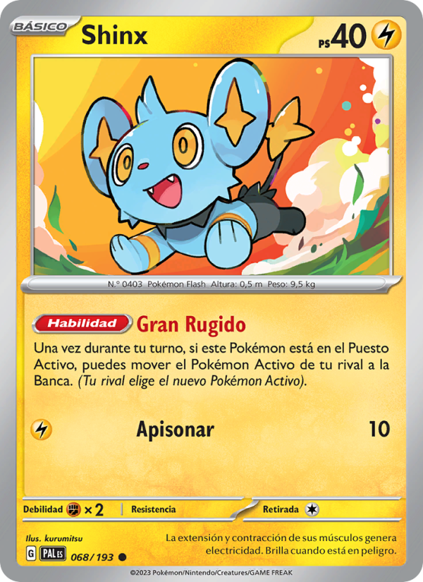 Shinx 068 — Paldea Evolved (Spanish Pokémon TCG card)