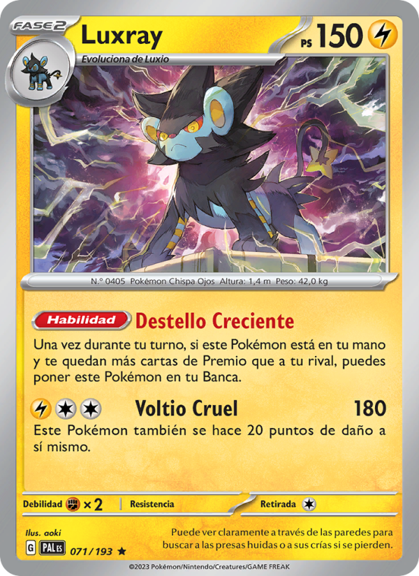 Luxray 071 — Paldea Evolved (Spanish Pokémon TCG card)