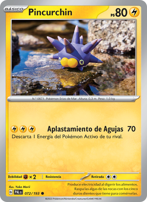 Pincurchin 072 — Paldea Evolved (Spanish Pokémon TCG card)