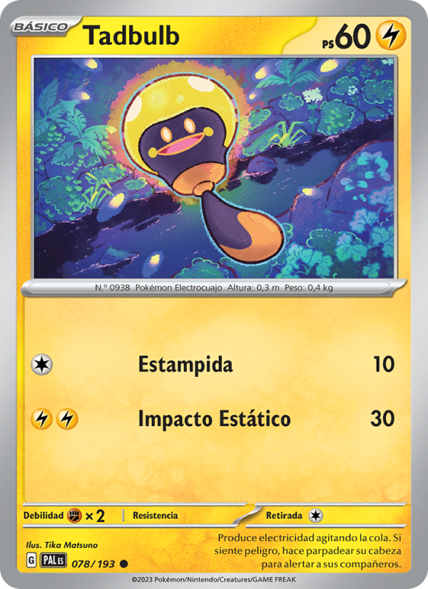 Tadbulb 078 — Paldea Evolved (Spanish Pokémon TCG card)