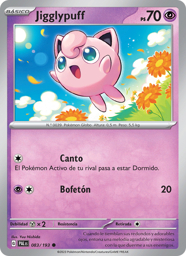 Jigglypuff 083 — Paldea Evolved (Spanish Pokémon TCG card)