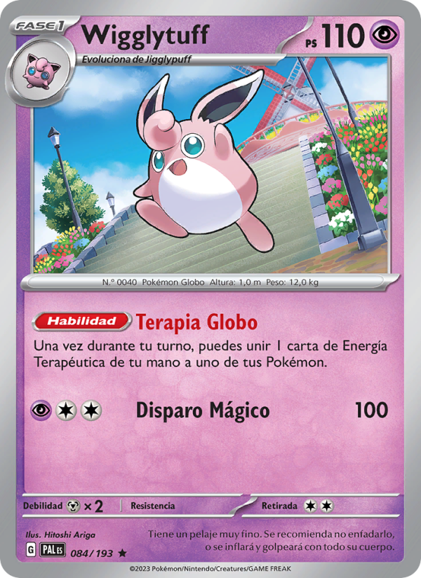 Wigglytuff 084 — Paldea Evolved (Spanish Pokémon TCG card)