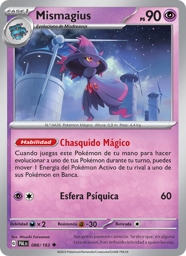 Mismagius 088 — Paldea Evolved (Spanish Pokémon TCG card)