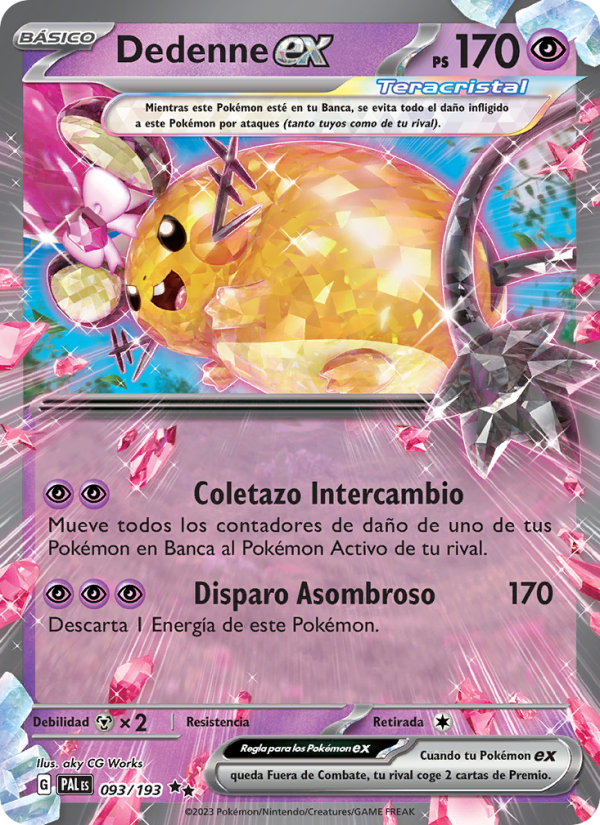 Dedenne ex 093 — Paldea Evolved (Spanish Pokémon TCG card)