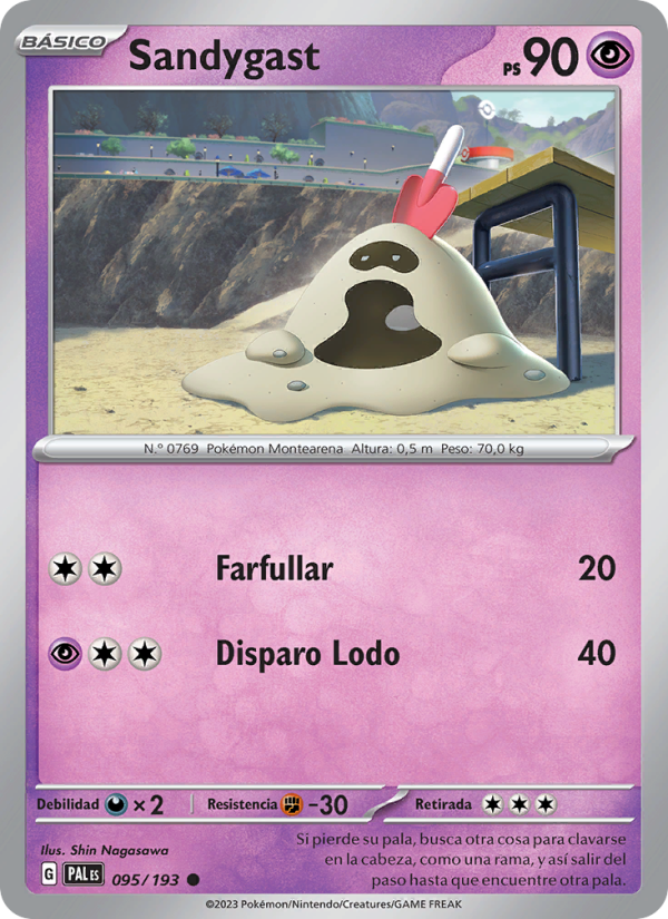 Sandygast 095 — Paldea Evolved (Spanish Pokémon TCG card)