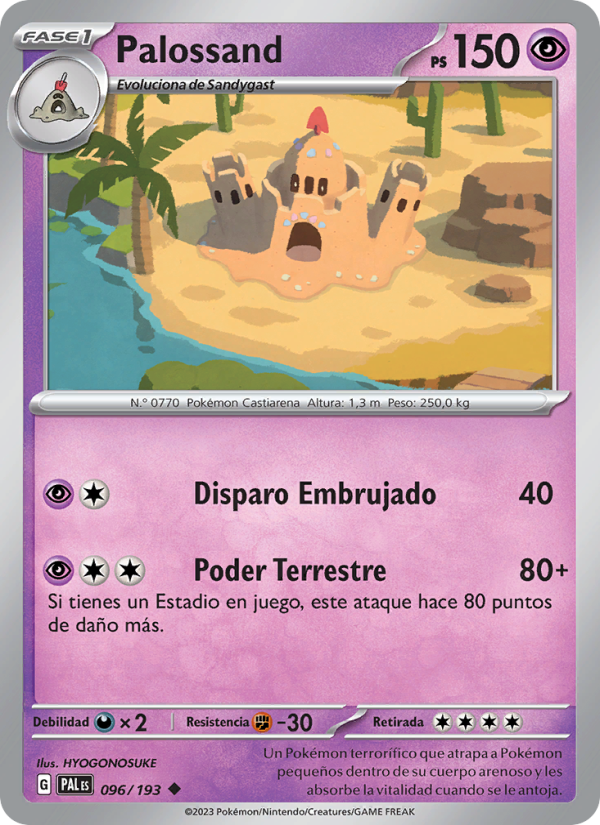 Palossand 096 — Paldea Evolved (Spanish Pokémon TCG card)